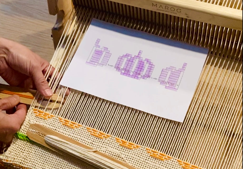 Tejeween: Calabazas tejidas en telar de mesa